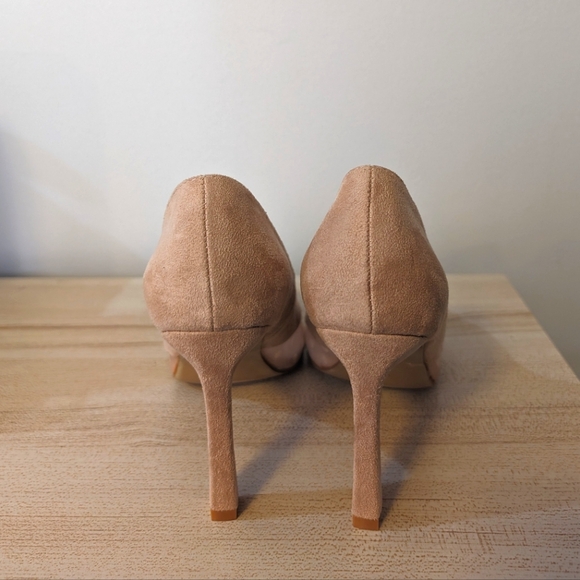 EUC New York & Company Briar Pump Light Nude Pink Polkadot Heels || Size 6.5 - Picture 6 of 6